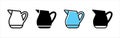 Tea pot icon set. Teapot icons vector set. Coffee milk jug icon Royalty Free Stock Photo