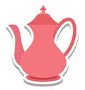 Tea Pot Isolated Vector Icon editable Royalty Free Stock Photo