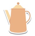 Tea Pot Isolated Vector Icon editable Royalty Free Stock Photo