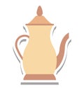 Tea Pot Isolated Vector Icon editable Royalty Free Stock Photo