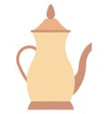 Tea Pot Isolated Vector Icon editable Royalty Free Stock Photo