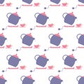 Tea pot pattern Royalty Free Stock Photo