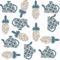 Tea pot seamless pattern. It is located in swatch menu, i Royalty Free Stock Photo