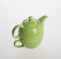 Tea pot set or Porcelain tea pot and cup on background. Royalty Free Stock Photo