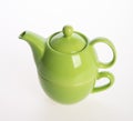 Tea pot set or Porcelain tea pot and cup on background. Royalty Free Stock Photo