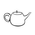 Tea pot simple line icon vector illustration Royalty Free Stock Photo