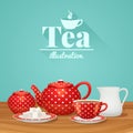 Tea Pottery Illustration Royalty Free Stock Photo