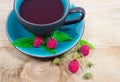 Tea raspberry - closeup. Royalty Free Stock Photo