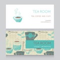 Tea room business card template