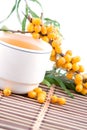 Tea with sea-buckthorn Royalty Free Stock Photo