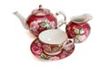 Tea service with floral pattern
