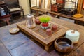 A tea set on the table. Songxi. China Royalty Free Stock Photo