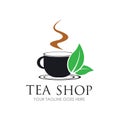tea shop logo symbol vector illustration design template Royalty Free Stock Photo