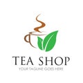 tea shop logo symbol vector illustration design template Royalty Free Stock Photo