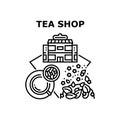 Tea Shop Sale Vector Concept Black Illustration Royalty Free Stock Photo