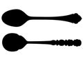 Tea spoons. Vector image