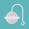 Tea stainer icon, flat design isolated vector