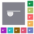 Tea stainer square flat icons Royalty Free Stock Photo