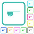 Tea stainer vivid colored flat icons Royalty Free Stock Photo