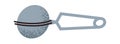 Tea strainer ball sticker design Royalty Free Stock Photo