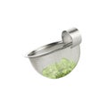 Tea strainer loaded with green tea