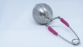 Tea strainer on a white background Royalty Free Stock Photo