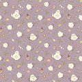 Tea and sweets seamless pattern.