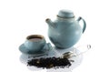 Tea teacup and teapot Royalty Free Stock Photo