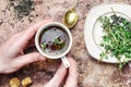 Tea with thyme