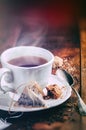 Tea time. Cup of black tea Royalty Free Stock Photo