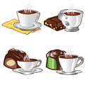 Tea time cup coffee icon Royalty Free Stock Photo