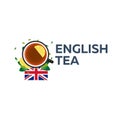 Tea time. Cup of tea with lemon. English tea. Vector illustration. Royalty Free Stock Photo