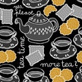 Tea time on dark Royalty Free Stock Photo