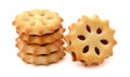 Tea Time Biscuits Isolated. Royalty Free Stock Photo