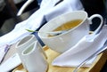 Tea time - green organic tea, white tea service