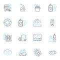 Tea Time linear icons set. Scs, Infusion, English, Serene, Steep, Chinaware, Relaxing line vector and concept signs