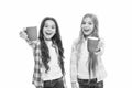 It is tea time. Relaxing with drink. Tea break. Children do not drink enough during school day. Make sure kids drink Royalty Free Stock Photo