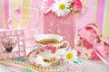 Tea time in romantic style Royalty Free Stock Photo