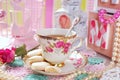 Tea time in romantic style Royalty Free Stock Photo