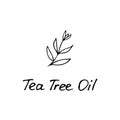 Tea Tree Plant. Cosmetic ingredient tea tree oil. Hand drawn icon for print and web. Vector graphic