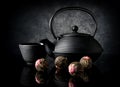Tea utensil and buds Royalty Free Stock Photo