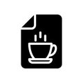 tea vector glyph flat  icon Royalty Free Stock Photo