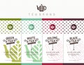 Vector set of templates packaging tea