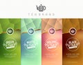 Vector set of templates packaging tea