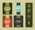 Vector set of templates packaging tea