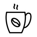 Tea vector  thin   line icon Royalty Free Stock Photo
