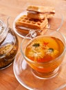 Tea with waffles Royalty Free Stock Photo