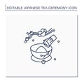 Tea whisk line icon