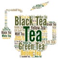 Tea word cloud concept Royalty Free Stock Photo