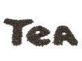 Tea word, made from tea leaves